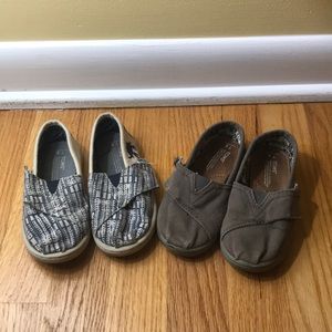 Two pair Toddler/Kids size 8 TOMS